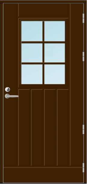 Входная финская дверь KASKI Home UOL1 коричневая