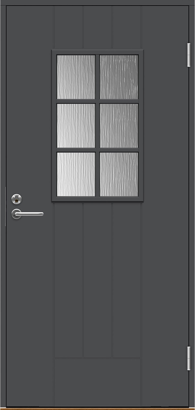 Входная деревянная дверь FD0015 серая по финской технологии