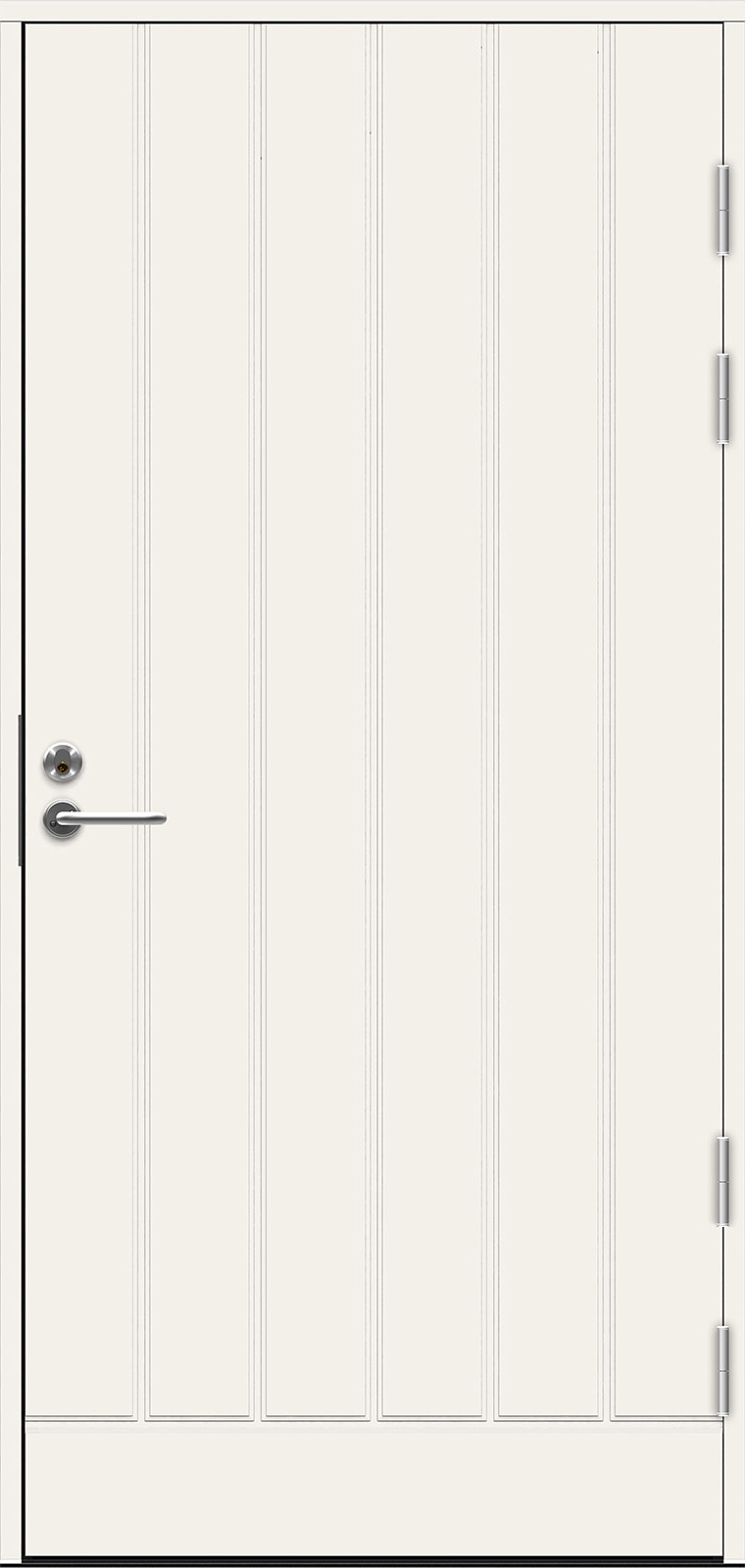 Входная деревянная дверь FD1894 белая по финской технологии