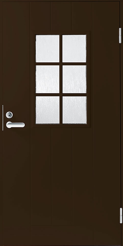 Входная деревянная дверь FD0015 коричневая по финской технологии