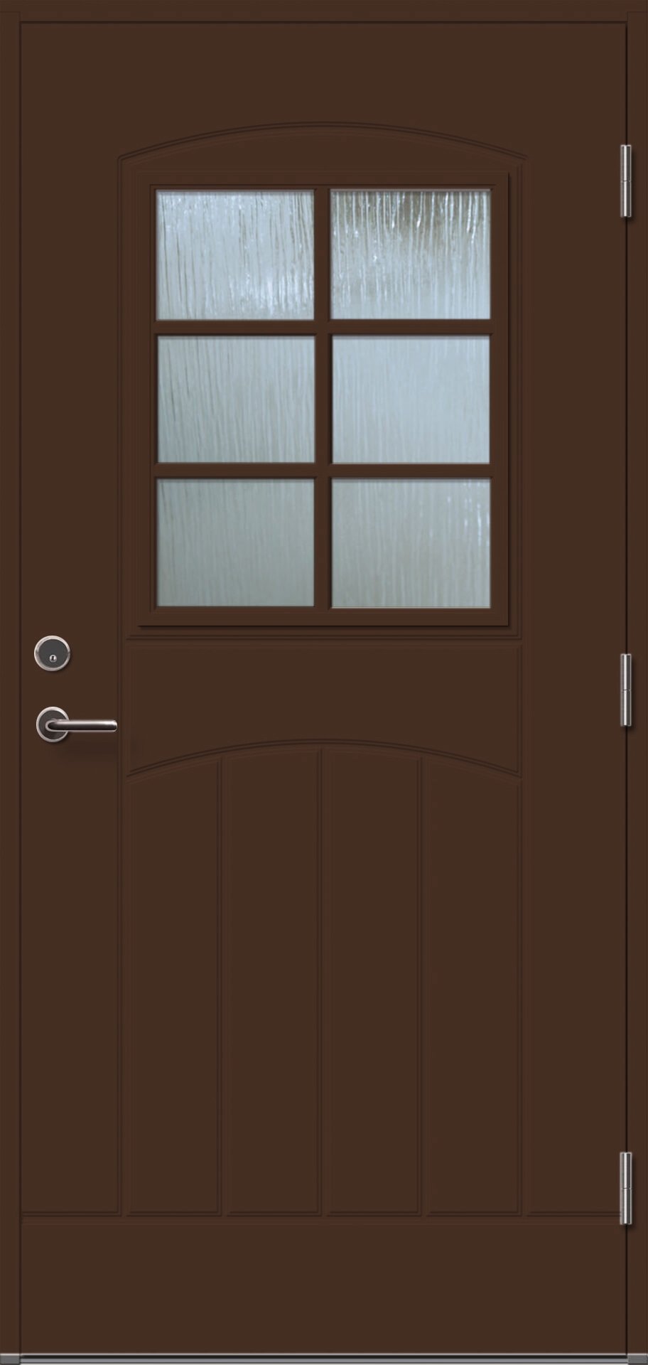 Входная теплая дверь VILJANDI Gracia 6R коричневая