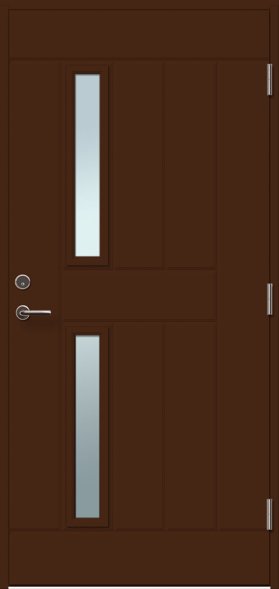 Входная теплая дверь VILJANDI Lydia 2R коричневая.