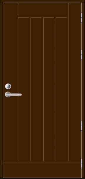 Входная финская дверь KASKI Home UO1 коричневая