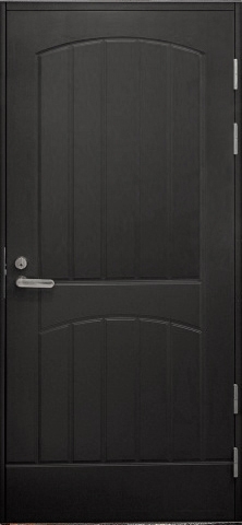 Входная деревянная дверь FD1894 темно-серая по финской технологии