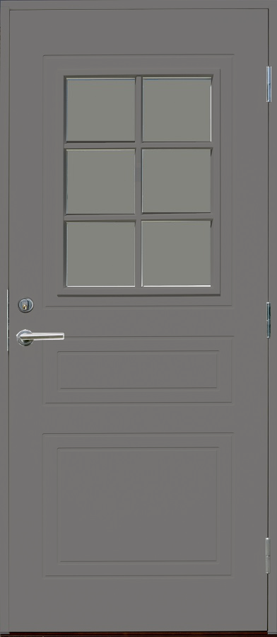 Входная финская дверь KASKI Home Vemdalen серая
