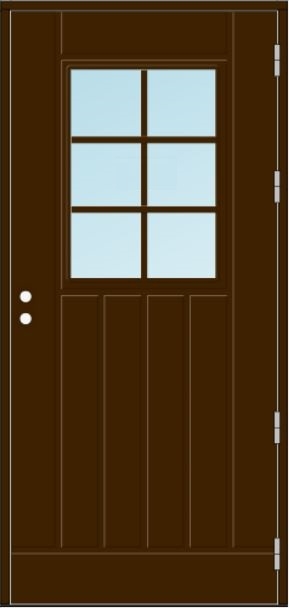 Входная финская дверь KASKI Home UOL1 коричневая