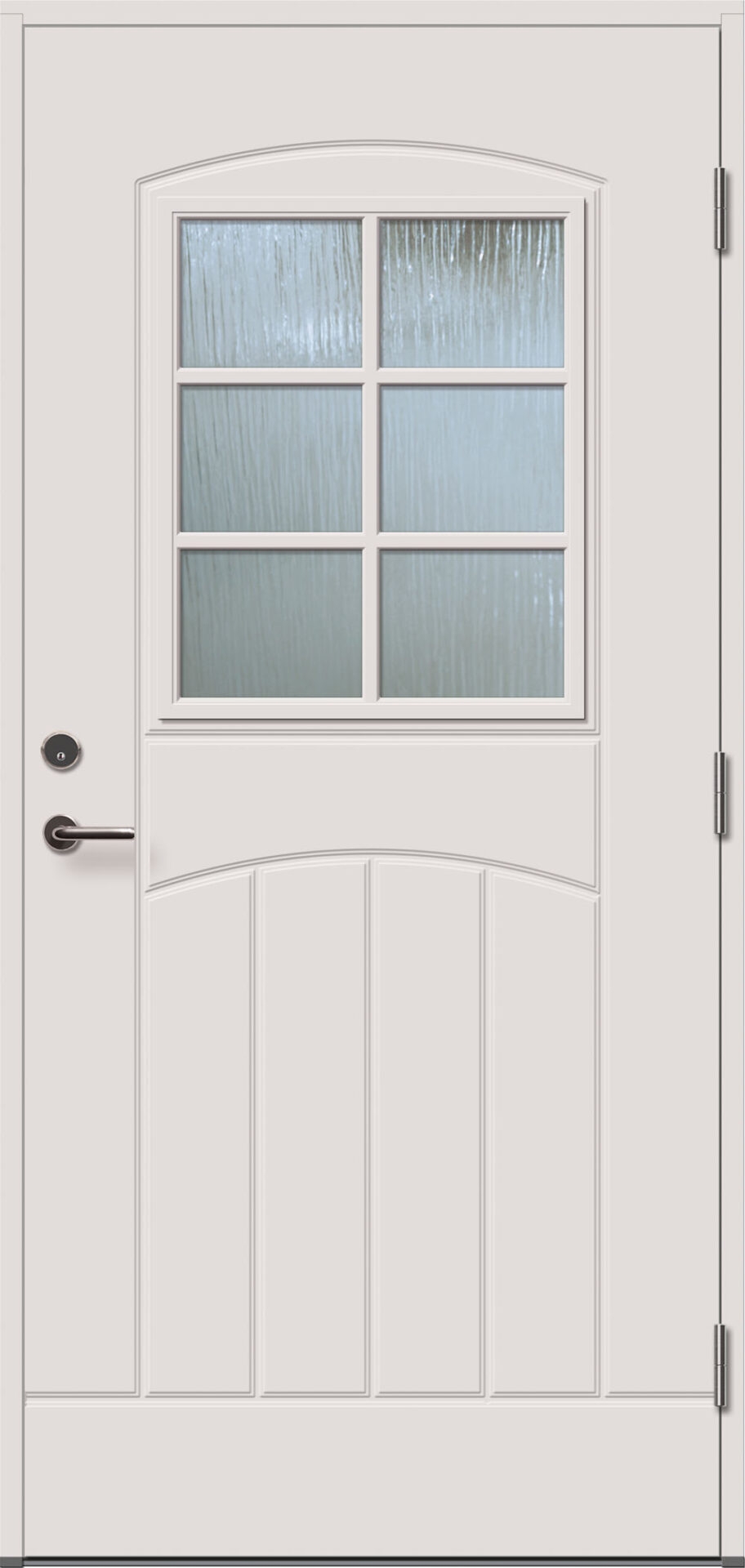 Входная теплая дверь VILJANDI Gracia 6R белая.