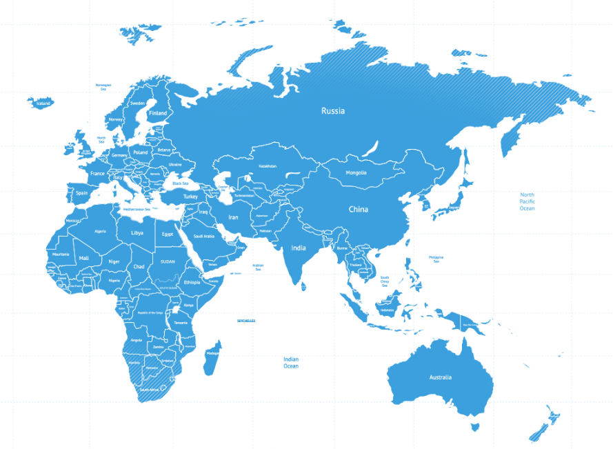 Карта покрытия thuraya